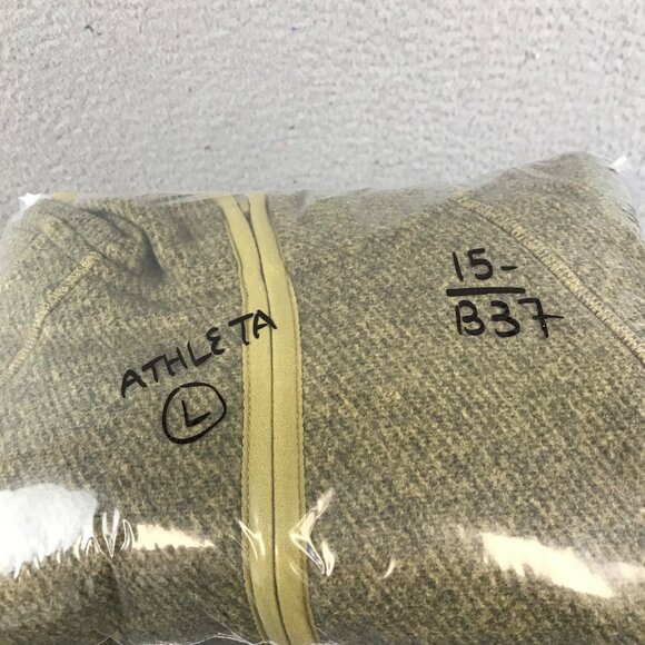 Athleta Full Zip Jacket Stand Up Collar Olive Green Women's Size L - Picture 13 of 13